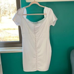 Pretty little thing white bodycon dress
